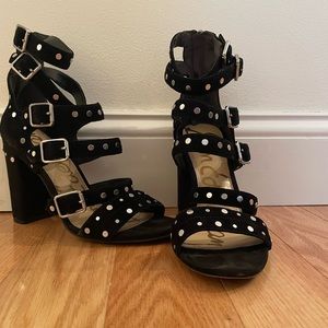 Sam Edelman York black stud heels